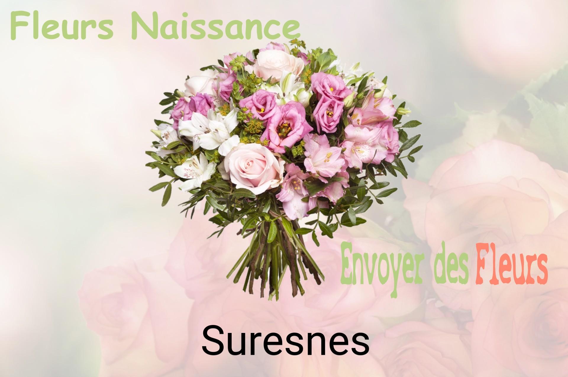 Bouquet de fleurs de naissance livré à Suresnes